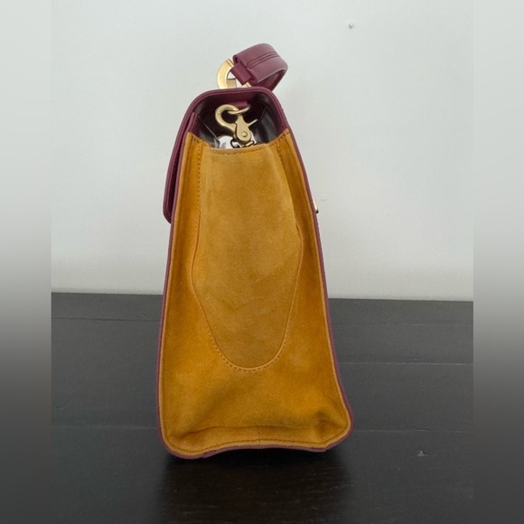 Zac Posen Leather Purple n Yellow Large Hand n Shoulder Bag. NWOT - Picture 5 of 17